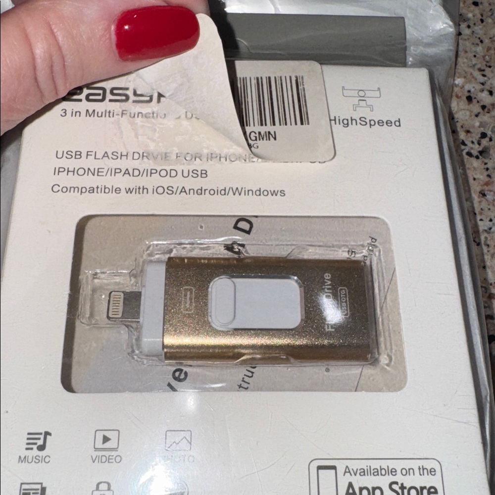 128G Flash Drive Apple, Android  NIB - Picture 3 of 4